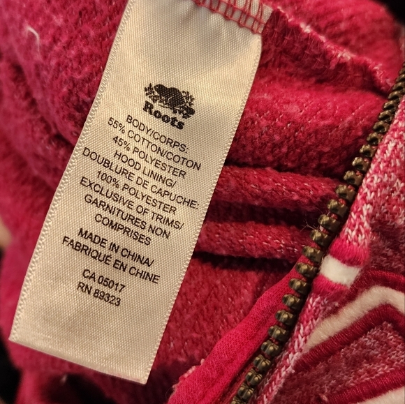 Roots Canada Baby Roots pink zip up hoodie.  18-24 months - Picture 6 of 15